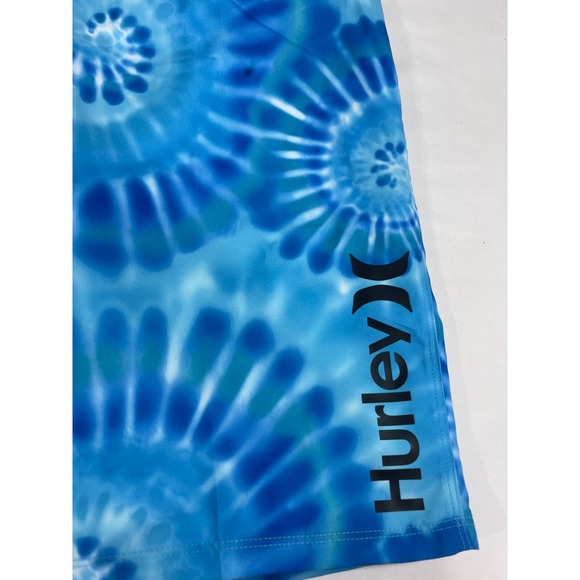 Boys Big Kids Hurley Tie Dye Board Shorts Swim Trunks Blue‎ Size 20 - Picture 2 of 6